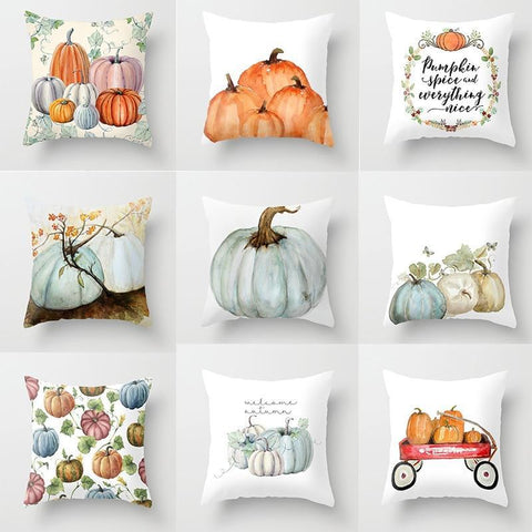 Watercolour Pumpkin Cushion Covers