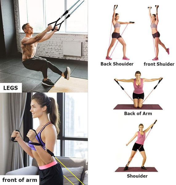 11Pcs Latex Resistance Bands Set Pull Rope Fitness Exercise Training Yoga Gym Resistance Trainers