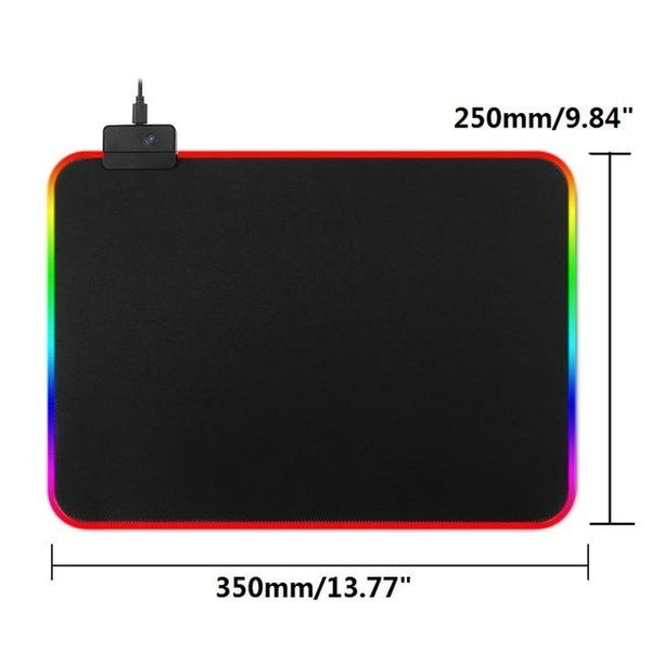 Led Colourful Big Gamer Computer Non Slip Mousepad For Pc Laptop With Usb Ports Mouse Pads & Wrist Rests