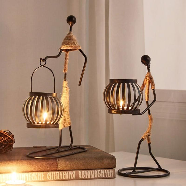 Metal Tealight Candle Holders Figurines Decor Gifts Candle Holders & Accessories