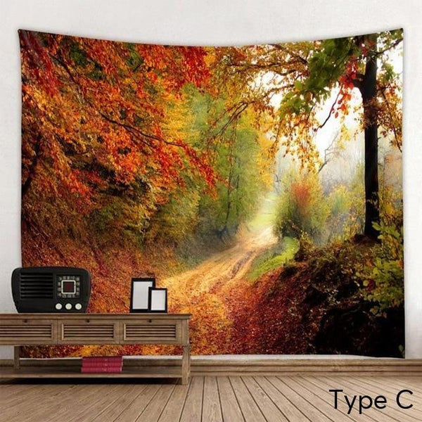 Tapestries Beautiful Printed Natural Forest Large Wall Tapestry Bohemian Art