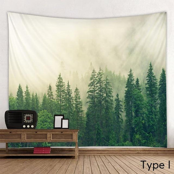 Tapestries Beautiful Printed Natural Forest Large Wall Tapestry Bohemian Art