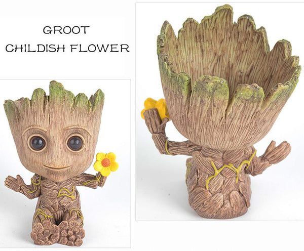 Little Groot Mini Flowerpot Plant Holder Desktop Decoration Baskets Pots Window Boxes