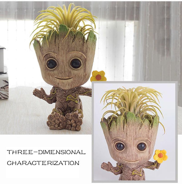Little Groot Mini Flowerpot Plant Holder Desktop Decoration Baskets Pots Window Boxes