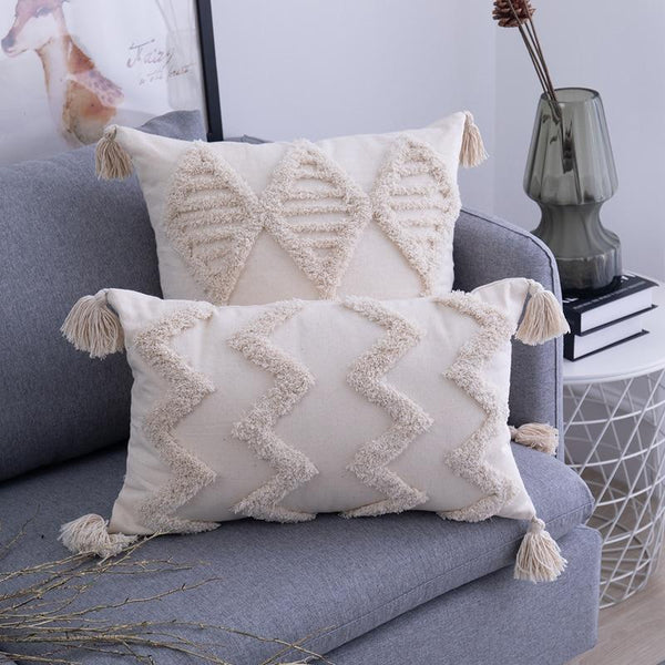 Cushions & Decorative Pillows Boho Tufted Tasseled Cushion Covers