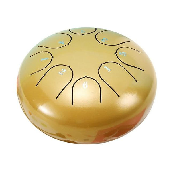 6 Inch Mini 8 Tone Steel Tongue Drum Percussion Musical Instrument Steel Drums