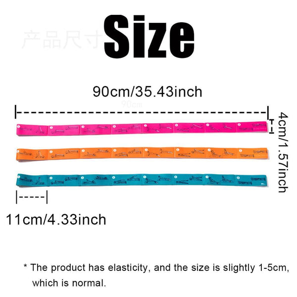 Yoga Stretch Resistance Bands Pink / Orange Blue Gym Fitness Pilates Workout Yoga Straps