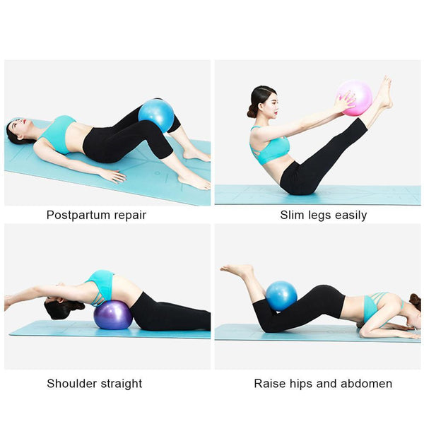 5Pc Yoga Pilates Set Home Fitness Workout Gym Ball Block Strap Resistance Band