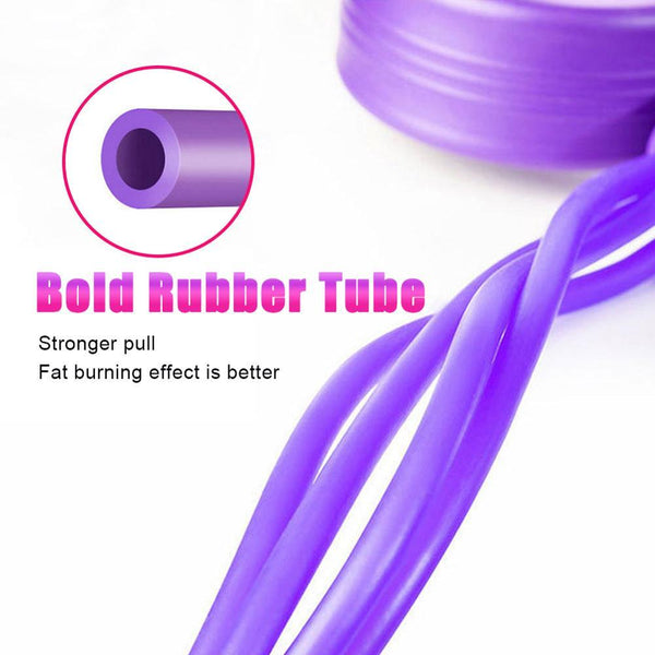 Fitness Latex Tube Resistance Bands Pink / Purple Pedal Exerciser Sit Up Pull Rope Resistance Trainers