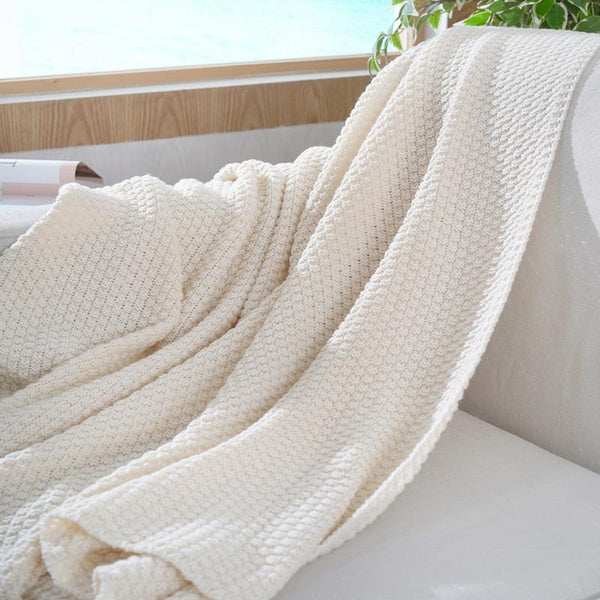 Tasseled Knit Throw Blanket Decor Blankets