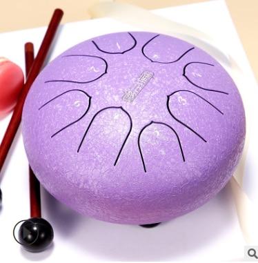 6 Inch Mini 8 Tone Steel Tongue Drum Percussion Musical Instrument Steel Drums