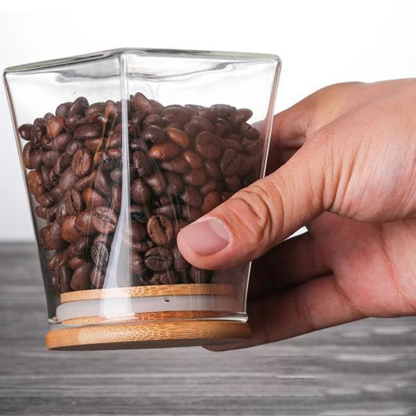 Stylish Glass Stackable Kitchen Storage Containers Canisters & Jars