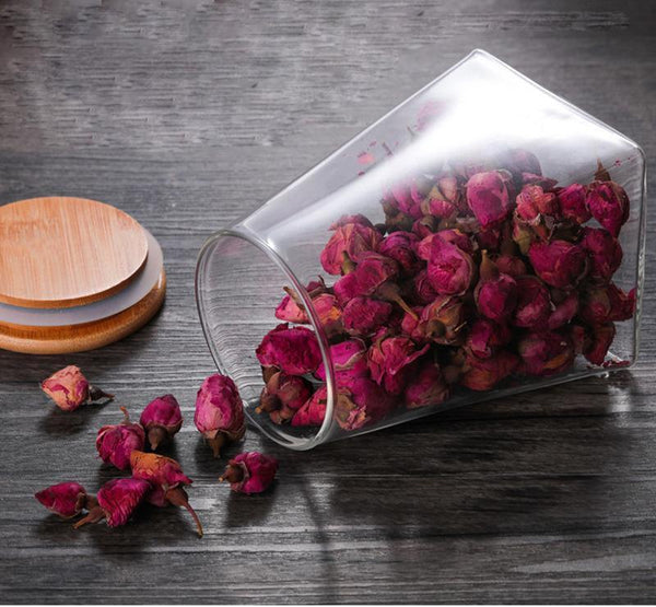 Stylish Glass Stackable Kitchen Storage Containers Canisters & Jars