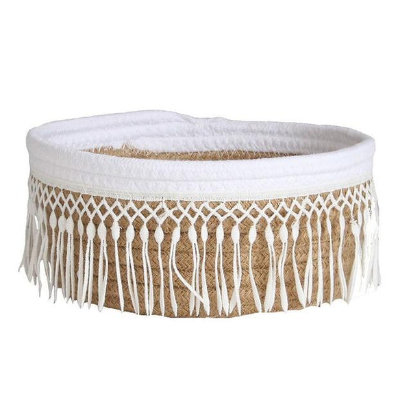 Nordic Cotton Rope Tassel Storage Baskets Boho Decor Storage Bins & Baskets