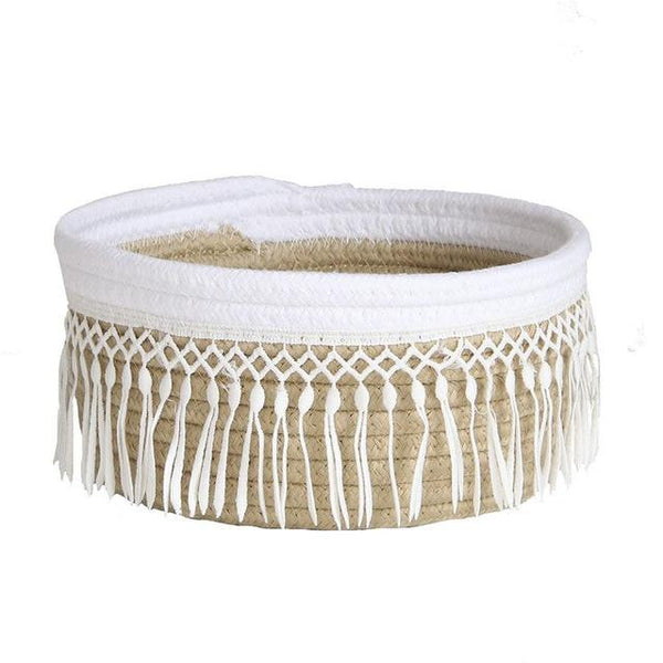 Nordic Cotton Rope Tassel Storage Baskets Boho Decor Storage Bins & Baskets