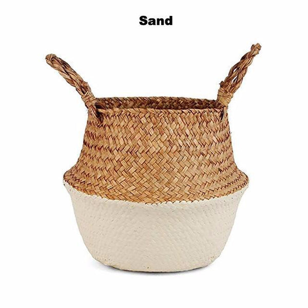 Colour Block Wicker Storage Baskets