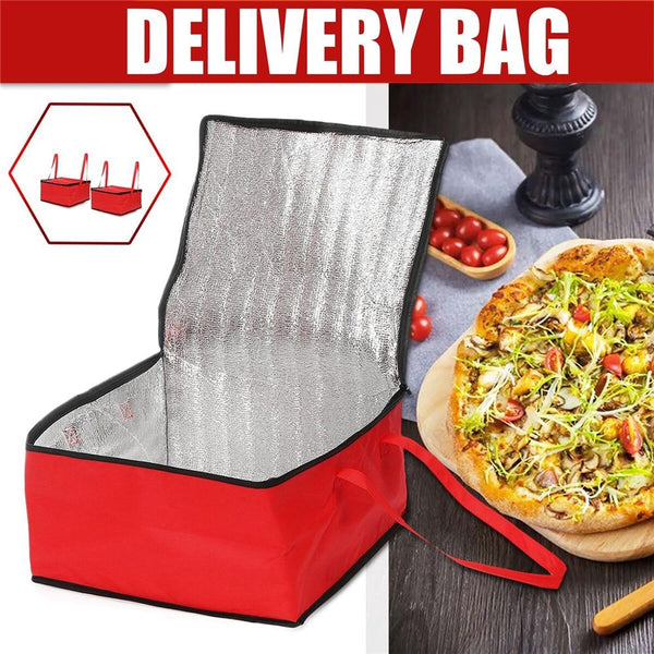 16.5 Inch Red Insulated Food Delivery Cooler Bag Insulated Food Delivery Bags