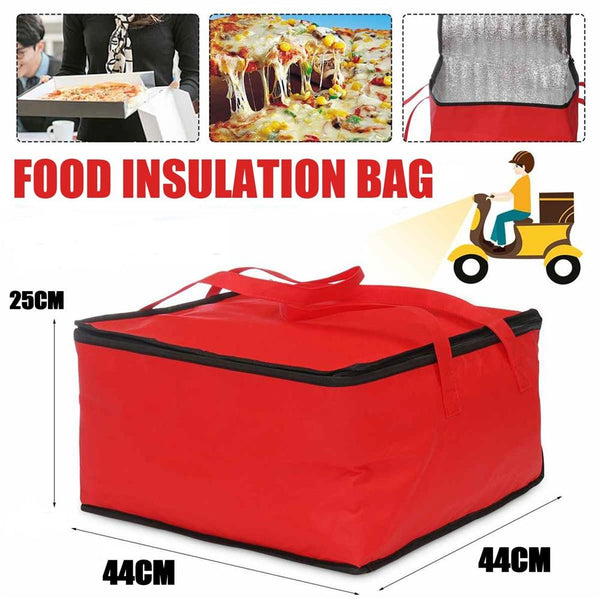 16.5 Inch Red Insulated Food Delivery Cooler Bag Insulated Food Delivery Bags