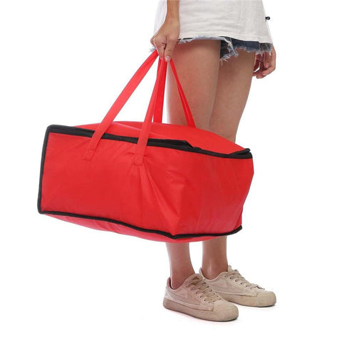 Insulated Food Delivery Bags 16.5 Inch Red Insulated Food Delivery Cooler Bag