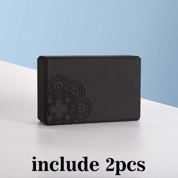 2 / Pcs Eva Yoga Block With Pilates Flexibility Stretching Strap Fitness Yoga Props