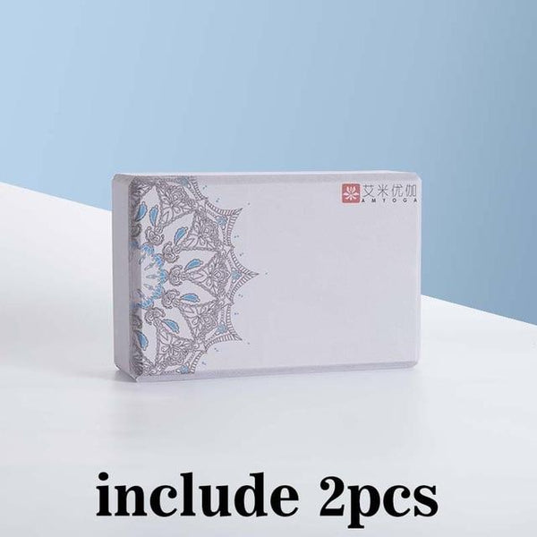 2 / Pcs Eva Yoga Block With Pilates Flexibility Stretching Strap Fitness Yoga Props