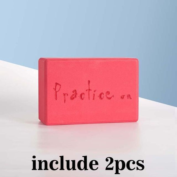 2 / Pcs Eva Yoga Block With Pilates Flexibility Stretching Strap Fitness Yoga Props