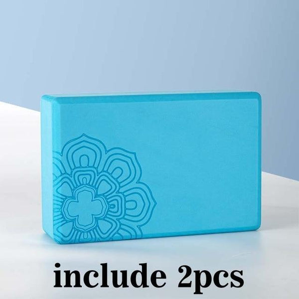 2 / Pcs Eva Yoga Block With Pilates Flexibility Stretching Strap Fitness Yoga Props