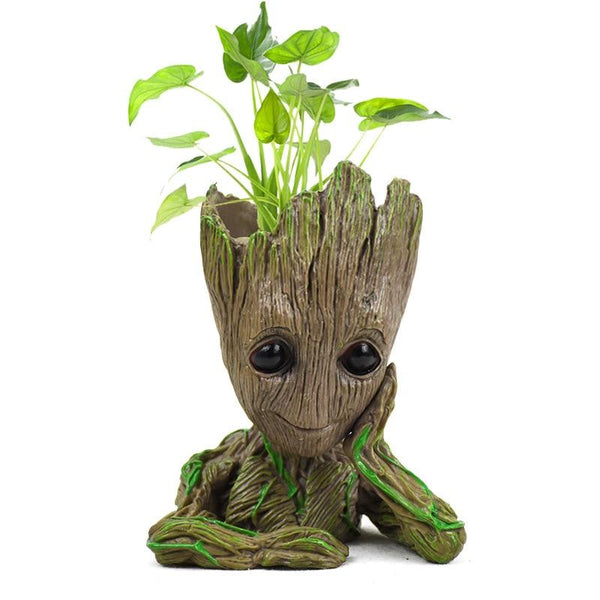 Mini Flower Pot Baby Groot Flowerpot Planter Cute Tree Man Pen Holder