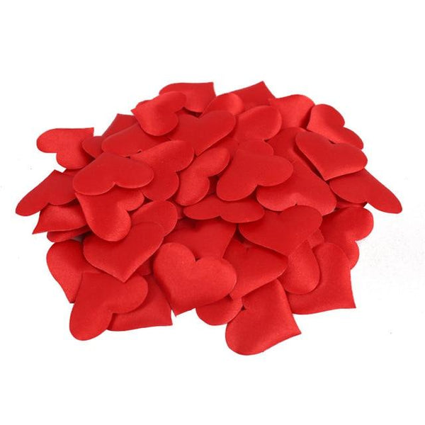 100Pcs Romantic Satin Hearts Valentine's Wedding Day Decorations Flowers Petals & Garlands
