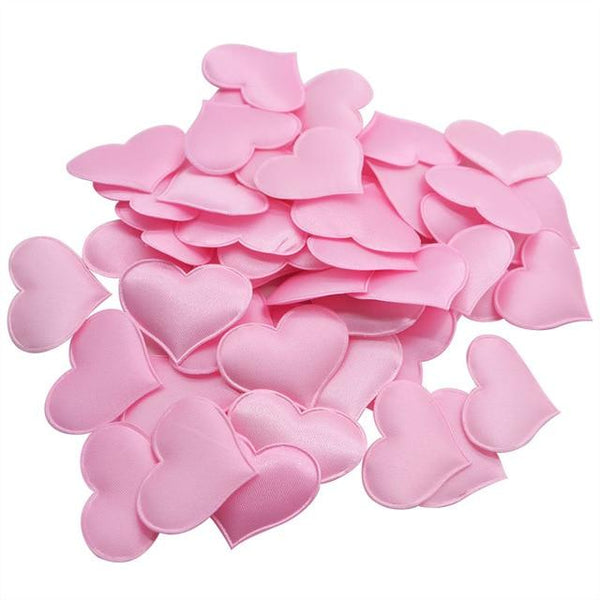 100Pcs Romantic Satin Hearts Valentine's Wedding Day Decorations Flowers Petals & Garlands