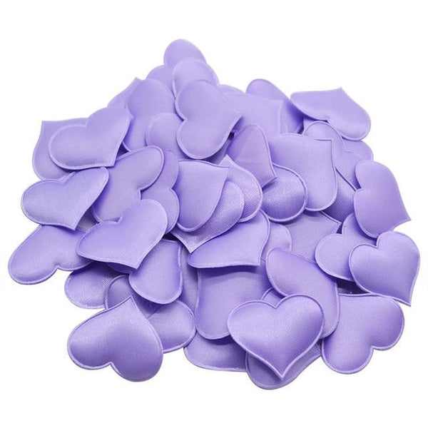 100Pcs Romantic Satin Hearts Valentine's Wedding Day Decorations Flowers Petals & Garlands