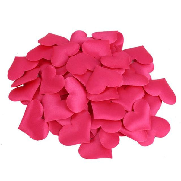 100Pcs Romantic Satin Hearts Valentine's Wedding Day Decorations Flowers Petals & Garlands