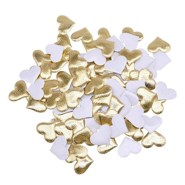100Pcs Romantic Satin Hearts Valentine's Wedding Day Decorations Flowers Petals & Garlands