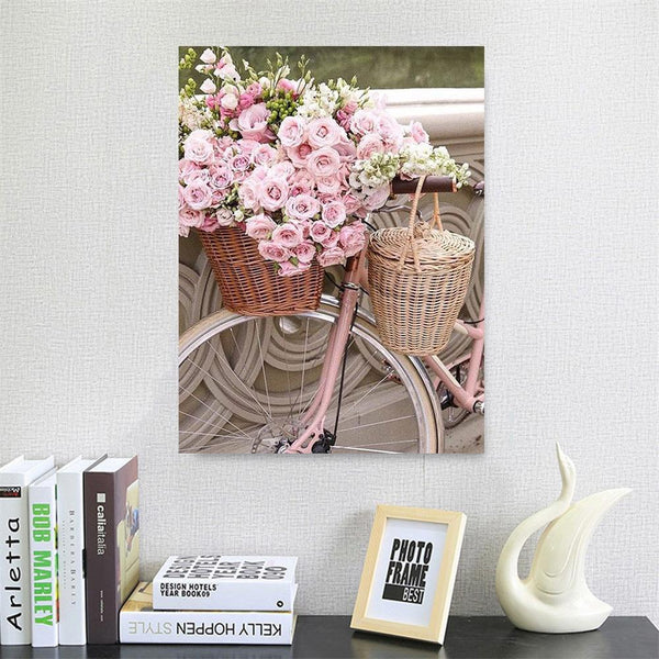 Diamond Painting Full Square Flowers Bicycle Car Decor Kit Diamond Painting Kits