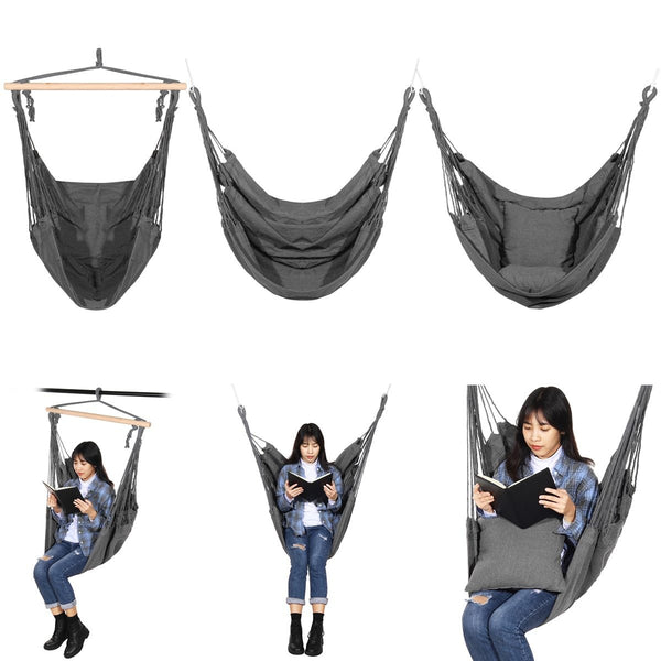 Swinging Hammock Chair Outdoor Indoor Hanging Seat Furniture Swing Seats