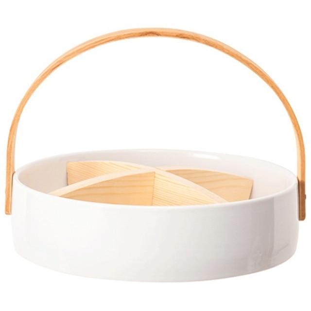 Ceramic Snack Platter Storage Bowl Fruit Basket Baskets