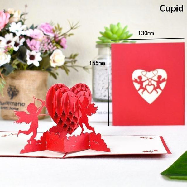 3D Pop Up Cards Romantic Love Valentines Day Wedding Anniversary Gifts Greeting Cards & Invitations