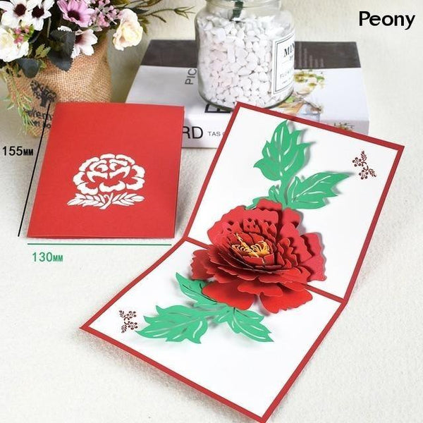 3D Pop Up Cards Romantic Love Valentines Day Wedding Anniversary Gifts Greeting Cards & Invitations