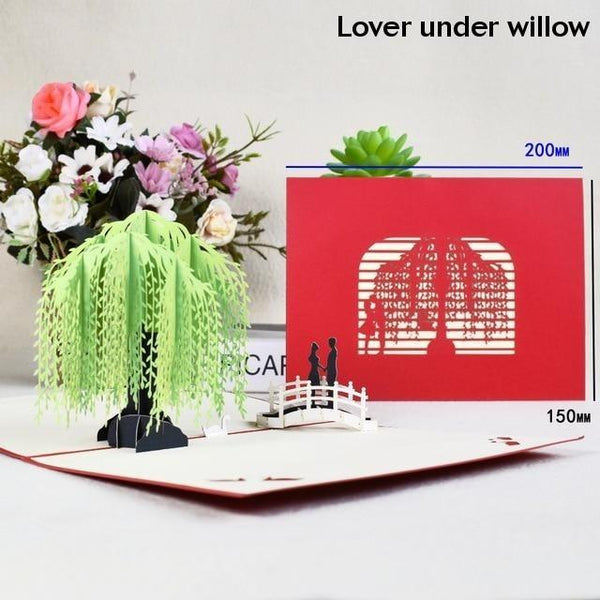 3D Pop Up Cards Romantic Love Valentines Day Wedding Anniversary Gifts Greeting Cards & Invitations