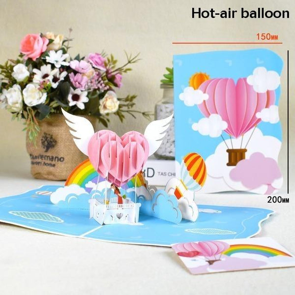 3D Pop Up Cards Romantic Love Valentines Day Wedding Anniversary Gifts Greeting Cards & Invitations