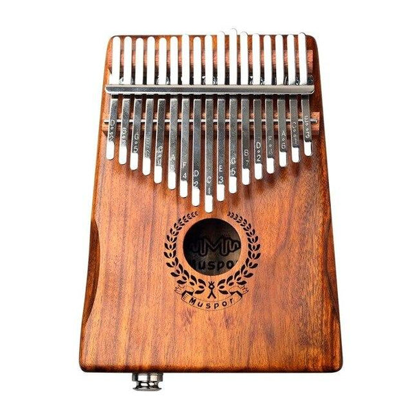 17 Keys Electric Kalimba Mbira Solid Acacia Thumb Piano Link Pickup With Bag 3 Cable Kalimbas
