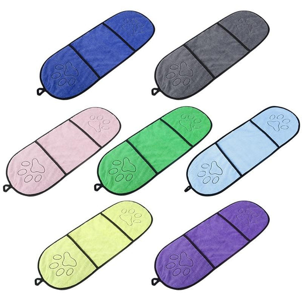Microfibre Absorbent Pet Dog Bath Towel With Hand Pockets Dog Grooming