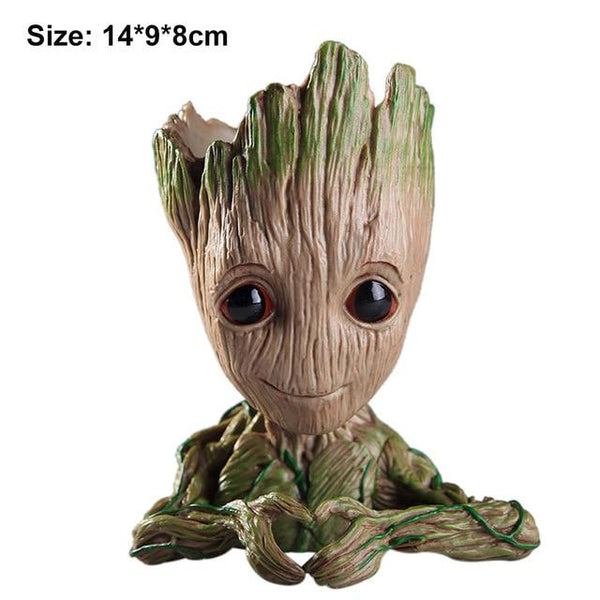 Little Cute Groot Flowerpot Pen Holder Tree Man Indoor Plant Planters & Vases