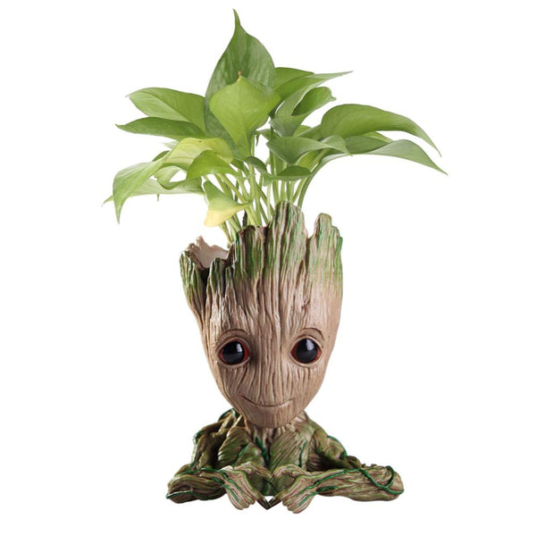 Little Cute Groot Flowerpot Pen Holder Tree Man Indoor Plant Planters & Vases