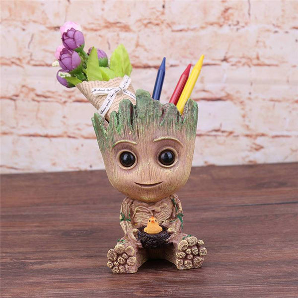 Little Groot Flowerpot Cute Tree Man Indoor Garden Baskets Pots Window Boxes