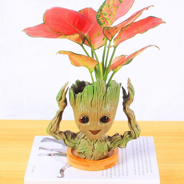 Mini Flowerpot Little Happy Groot Desktop Decoration Indoor Vase Plant Holder Baskets Pots Window Boxes
