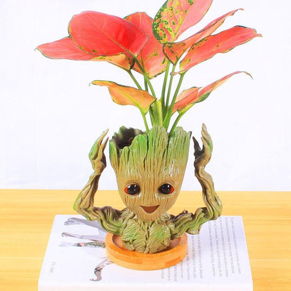 Mini Flowerpot Little Happy Groot Desktop Decoration Indoor Vase Plant Holder