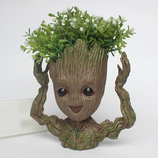 Mini Flowerpot Little Happy Groot Desktop Decoration Indoor Vase Plant Holder Baskets Pots Window Boxes
