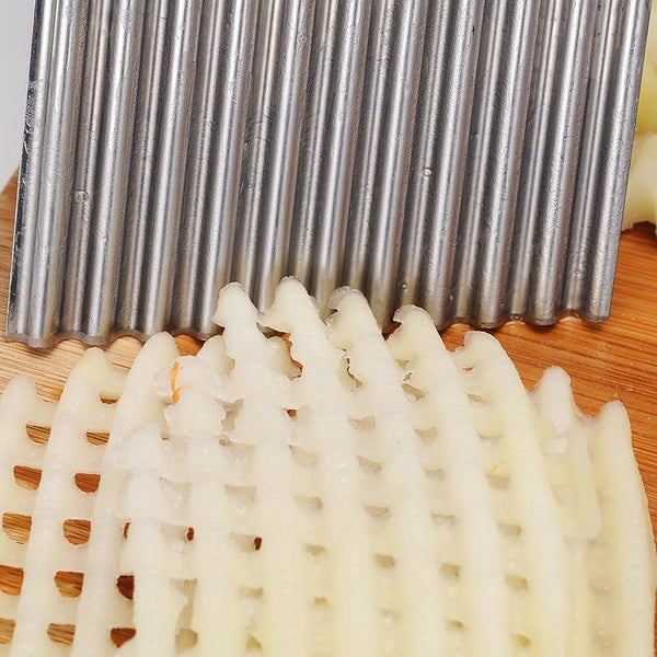 Metal Blade French Fries Cutter Crinkle Chips Potato Slicer Peelers & Slicers