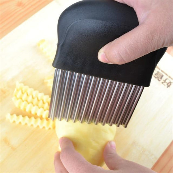 Peelers & Slicers Metal Blade French Fries Cutter Crinkle Chips Potato Slicer